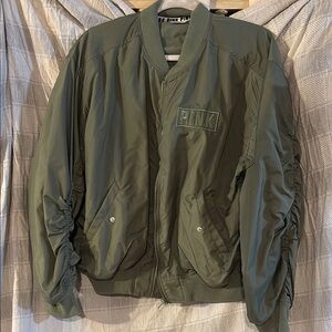 PINK BRAND KHAKI BOMBER JACKET